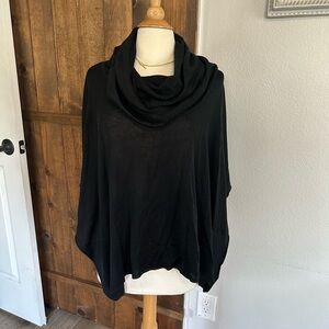 Woven Heart Black Cape